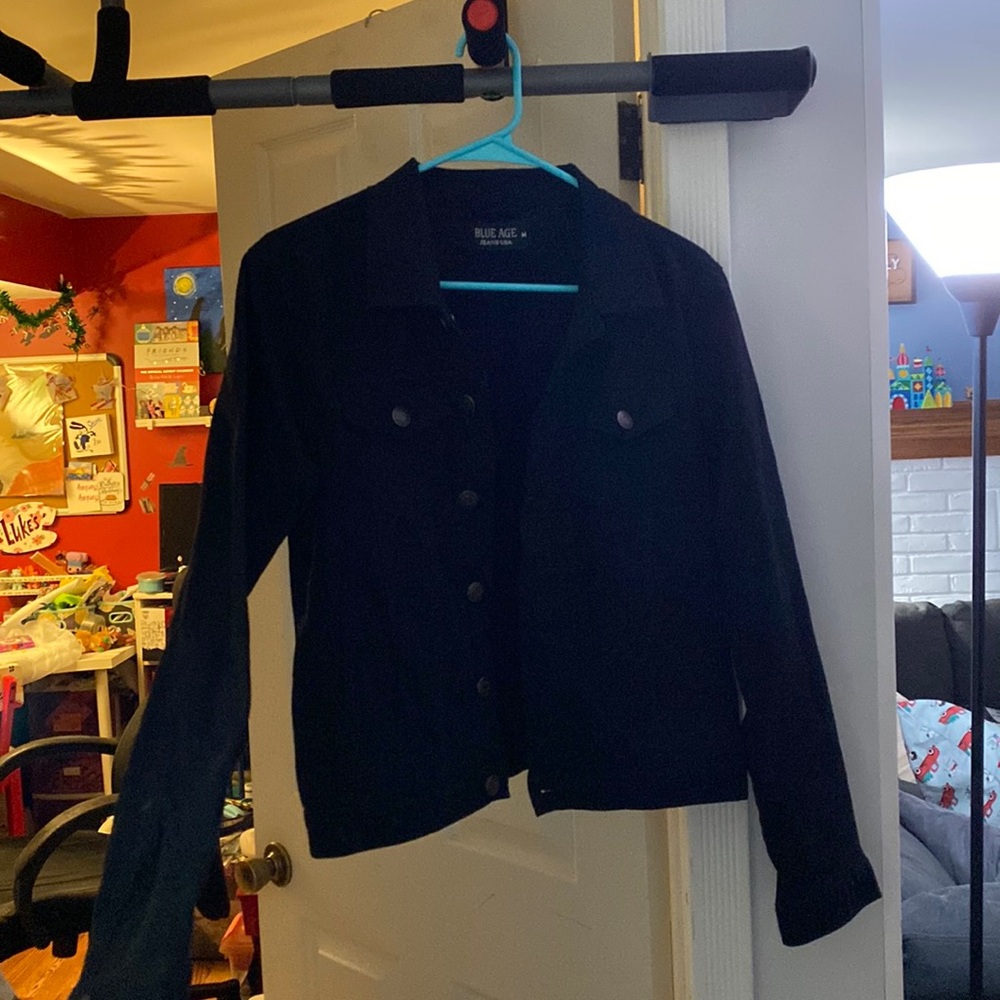 Blue Age Jeans Black Jean Jacket Womens Medium/ Womens Medium Black Jean Jacket
